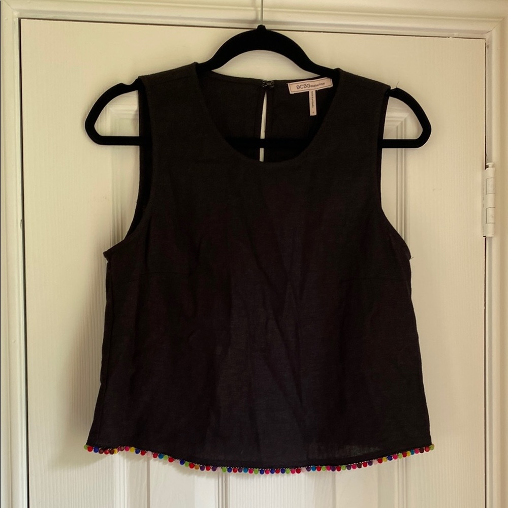 BCBGeneration Black Sleeveless Tank Top